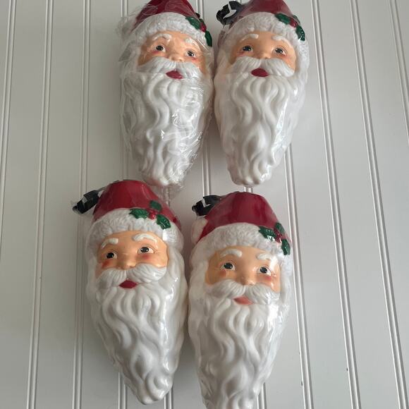 EMPIRE Other - Lot of Vintage Christmas Blow Mold Santa Claus Light Topper Empire Sealed 90's